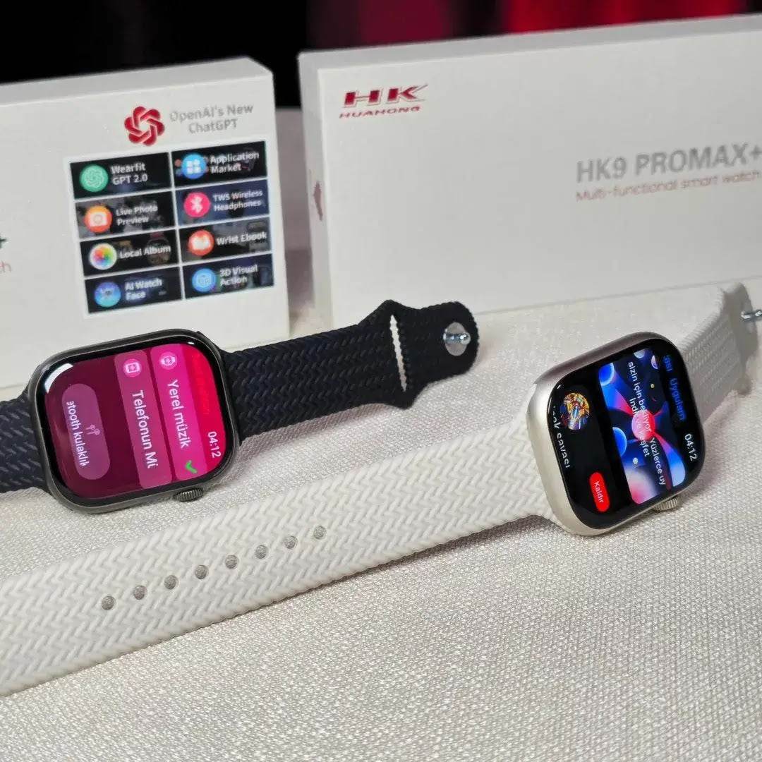 HK9 ProMAX+ Smart Watch, Series 9 AMOLED AI CHATGPT - Upgraded Version - Stile Gadget