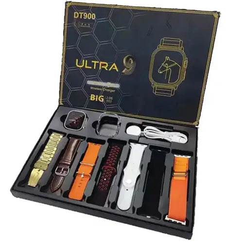 DT900 ULTRA Smart Watch 7 In 1 Smart Watch Bluetooth Calling Sleep Health Monitoring 1.9, 2.2 inch IPS Display Screen Smartwatch - Stile Gadget