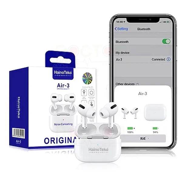 Original HainoTeko Germany AIRPODS Air-5 with Free Case - ANC Control and long battery life - Stile Gadget