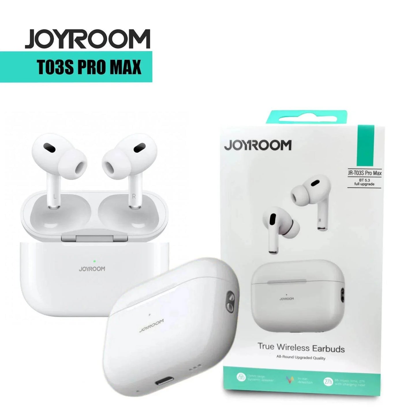 Joyroom pro 2 with box - Full ANC Control Earbuds and long Battery timing - Stile Gadget