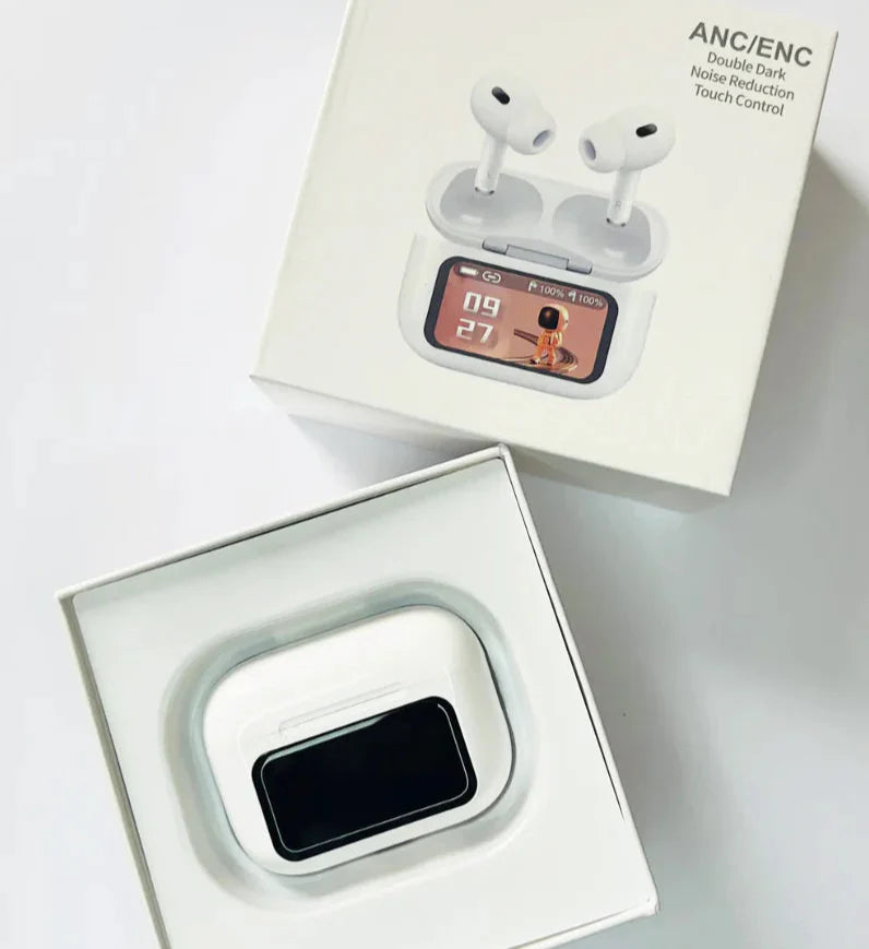 Latest V20 LED touch screen Earbuds ANC+ENC Noise Cancelling - Premium Quality Stile Gadget