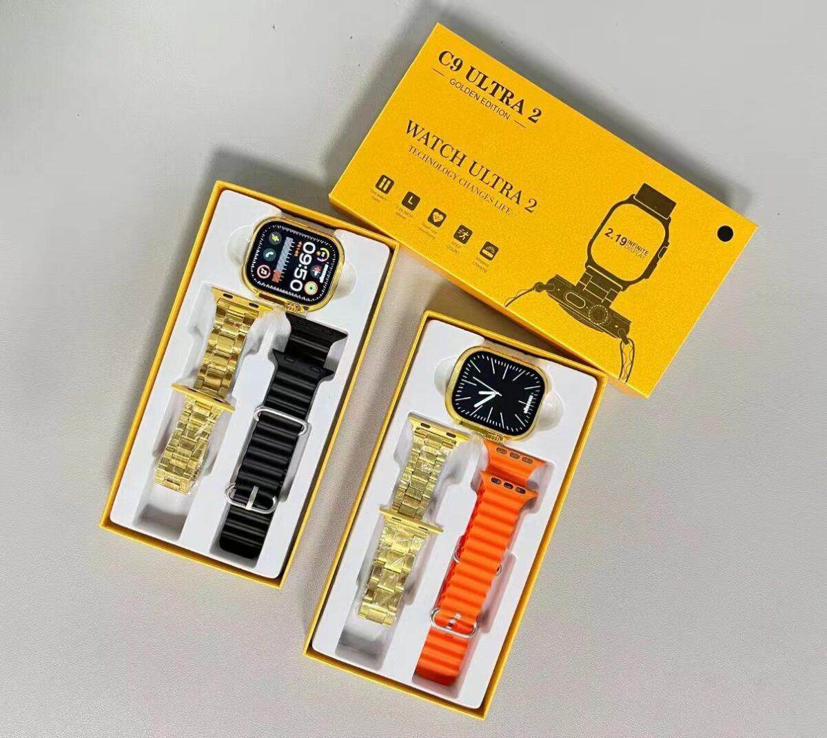 Cr ultra 2 Max Gold Smart Watch, New Golden Edition - Luxury Smartwatch with HD Display - Stile Gadget