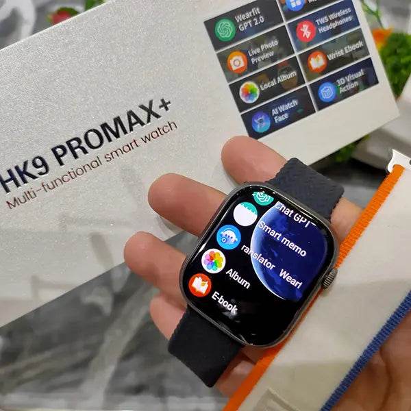 HK9 ProMAX+ Smart Watch, Series 9 AMOLED AI CHATGPT - Upgraded Version - Stile Gadget