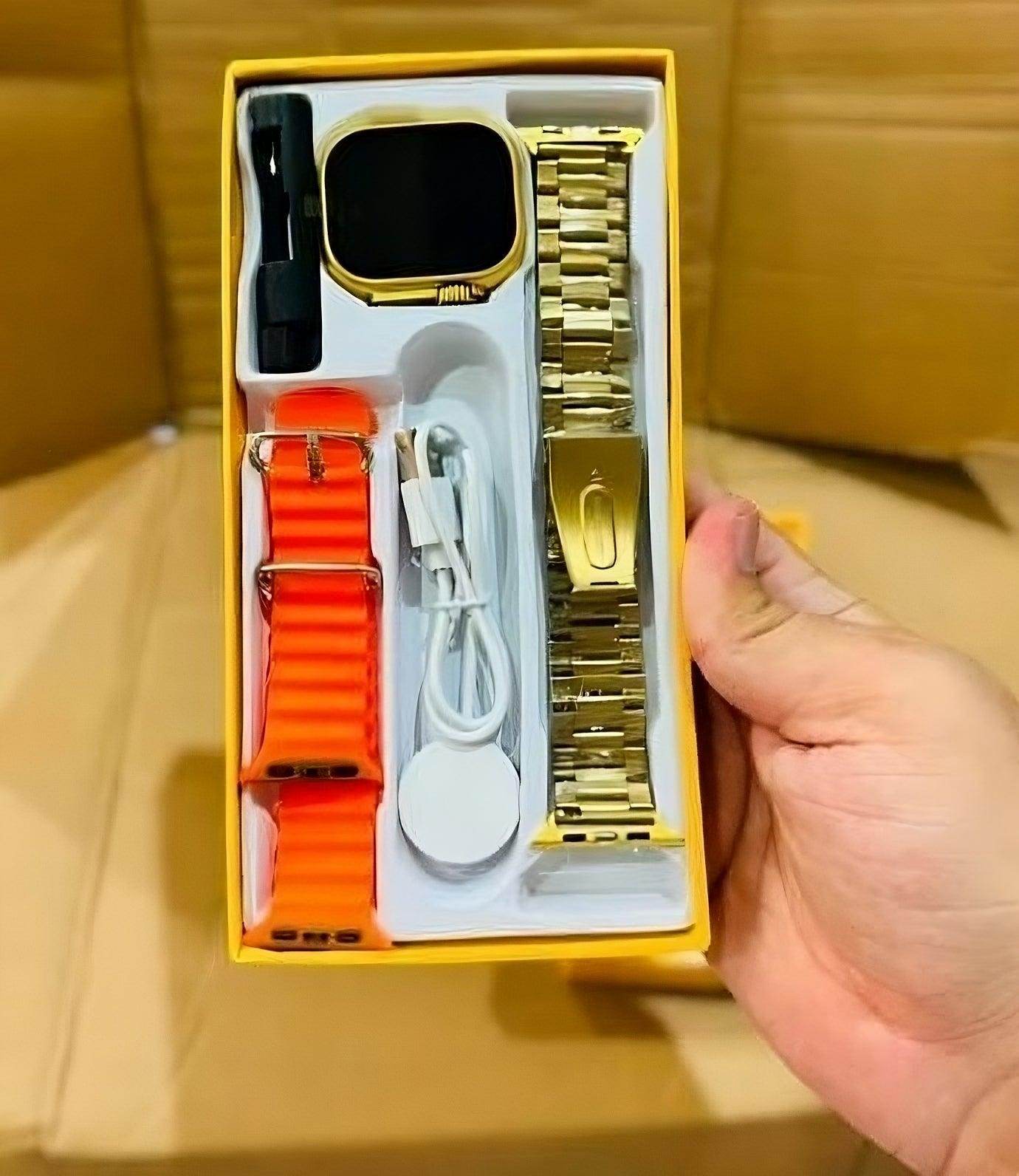 Cr ultra 2 Max Gold Smart Watch, New Golden Edition - Luxury Smartwatch with HD Display - Stile Gadget
