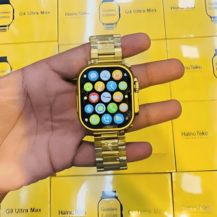 Cr ultra 2 Max Gold Smart Watch, New Golden Edition - Luxury Smartwatch with HD Display - Stile Gadget