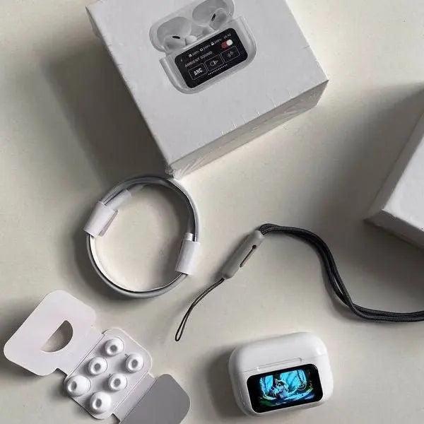 A9 AIRPODS PRO Touch Screen ANC/ENC Noise Reduction, Touch Control Wireless Headset TWS Noise Cancelling Earbud Bluetooth 5.4 Wireless Earbuds Stile Gadget