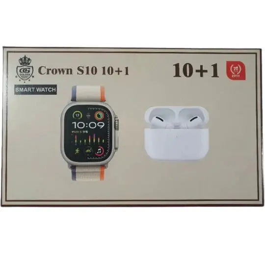 S100 Ultra Smartwatch & AirPods Combo, Sleep Monitor, Bluetooth, 7 Straps - Stile Gadget