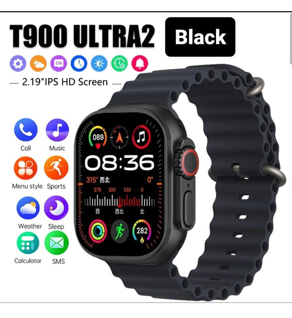 T900 Ultra 2 Smart Watch, High quality hd display with premium quality Strap Full Touch Watch for Men & Women